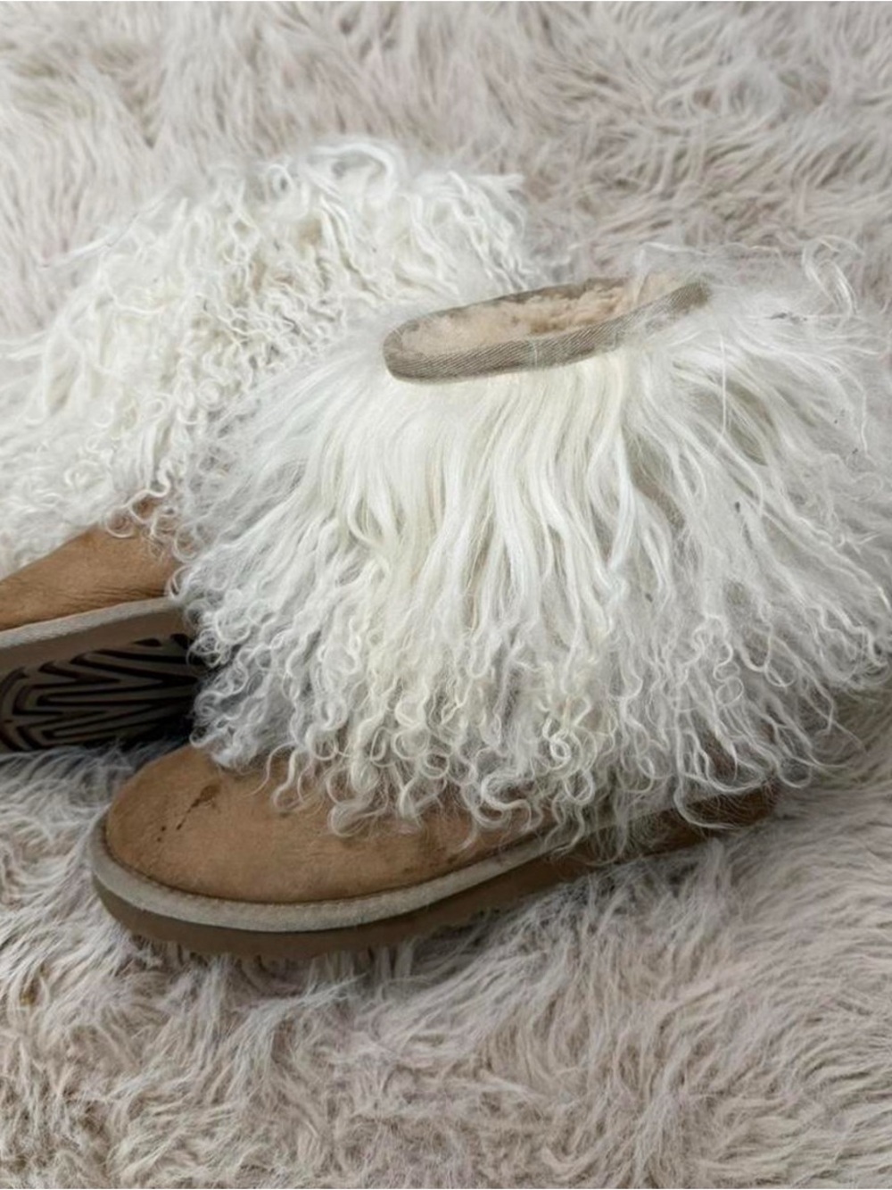 Vintage UGG Australia Lida Mongolian cuff boots.